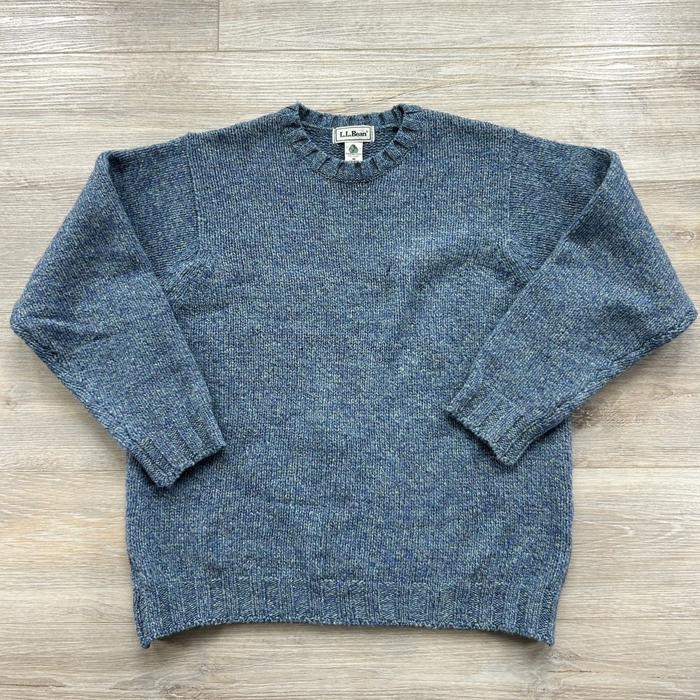Vintage L.L. Bean 100% New Wool Made In Scotland Sweater Women's Medium*FLAWS*